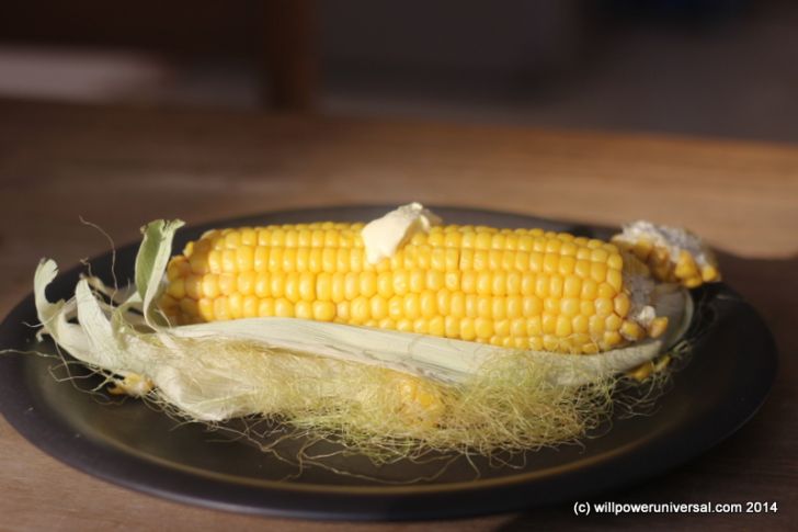 Corn on the Cob Microwave Served Image Corn on the Cob Microwave Served Image