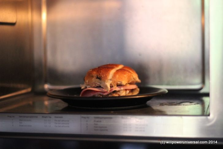 Dutch Currant Bun With Melted Cheese & Ham Microwave Served Image Dutch Currant Bun With Melted Cheese & Ham Microwave Served Image